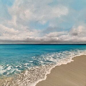 Oil Painting 'Silver Lining' 30cm x 30cm