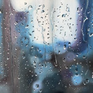 Acrylic Painting 'Rain at Night' 30cm x 24cm