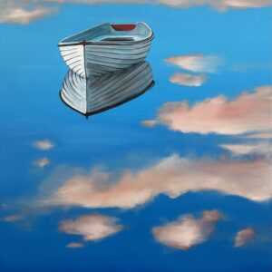 Oil Painting 'Upon Reflection' 60cm x 50cm x (4cm depth)