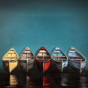 Oil Painting 'Five Reflections' 50cm x 50cm