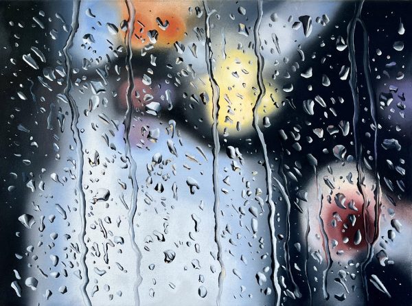 Oil Painting  'Chasing Raindrops' 16 inches x 12 inches