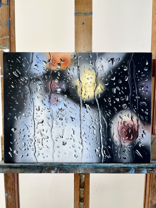 Oil Painting  'Chasing Raindrops' 16 inches x 12 inches - Image 2