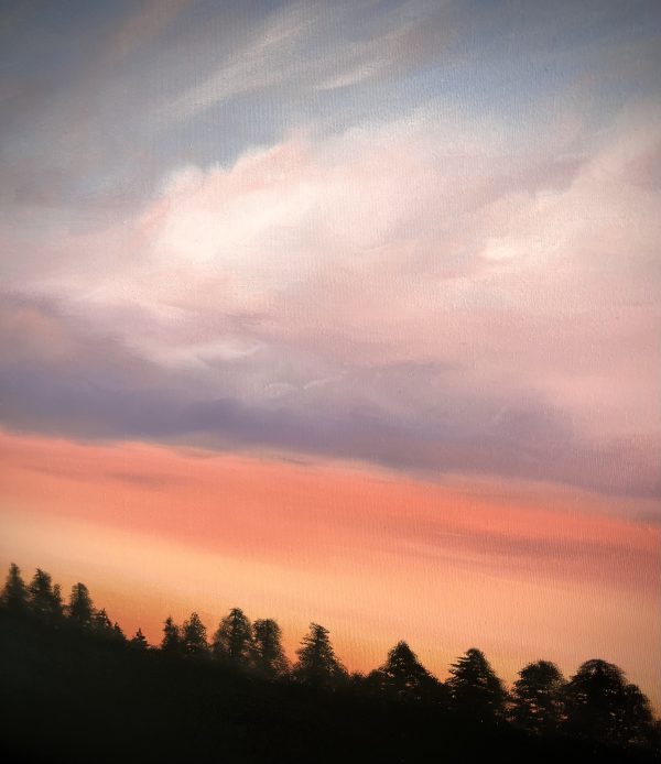 Oil Painting 'Dusk' 60cm x 50cm - Image 3