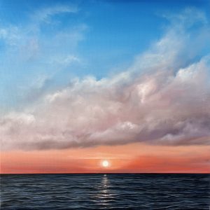 Oil Painting 'Beyond the Clouds' 16 inches x 16 inches