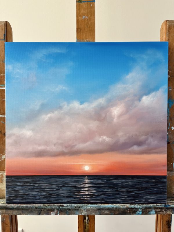 Oil Painting 'Beyond the Clouds' 16 inches x 16 inches - Image 2