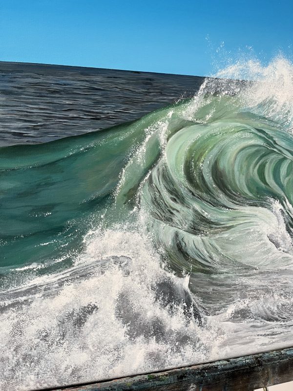 Acrylic Painting 'Poseidon' 40cm x 40cm - Image 3