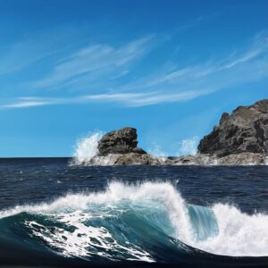 Hand Signed, Limited Edition Print 'Porthcothan Bay' 42cm x 30cm