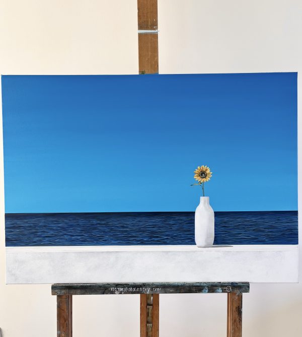 Oil Painting 'Sunflower' 70cm x 50cm - Image 2