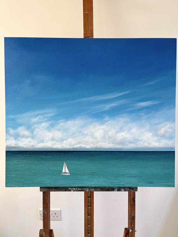 Oil Painting 'Serenity' 80cm x 70cm (4cm depth) - Image 2
