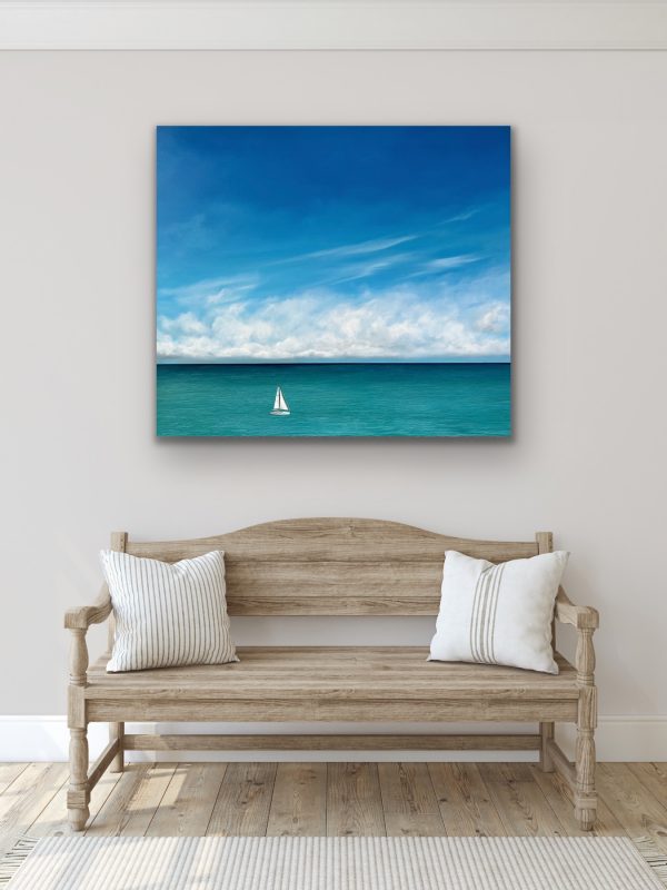 Oil Painting 'Serenity' 80cm x 70cm (4cm depth) - Image 5