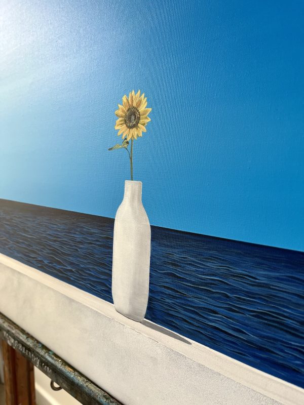 Oil Painting 'Sunflower' 70cm x 50cm - Image 3