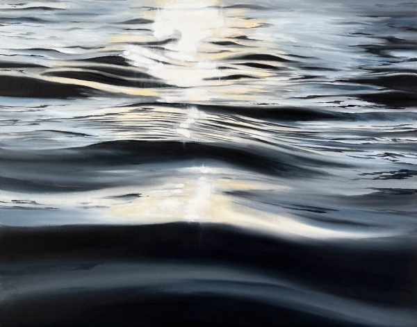 Oil Painting  30cm x 24cm Ocean Gold