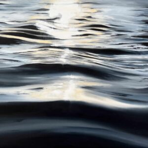 Oil Painting  30cm x 24cm Ocean Gold