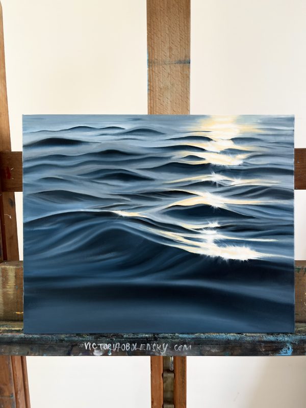 Oil Painting  30cm x 24cm 'Gold Sea' - Image 2