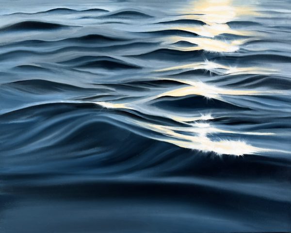 Oil Painting  30cm x 24cm 'Gold Sea'
