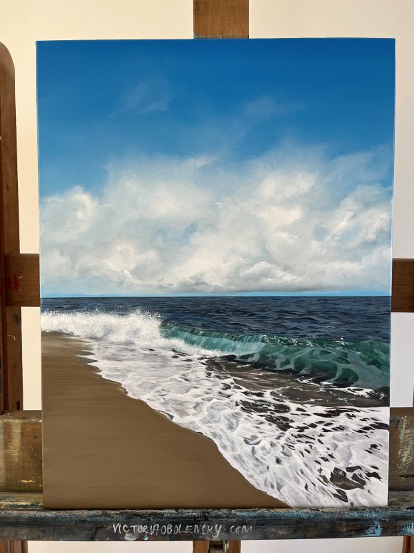 Oil Painting 'Aquamarine' 16 inches x 12 inches - Image 2