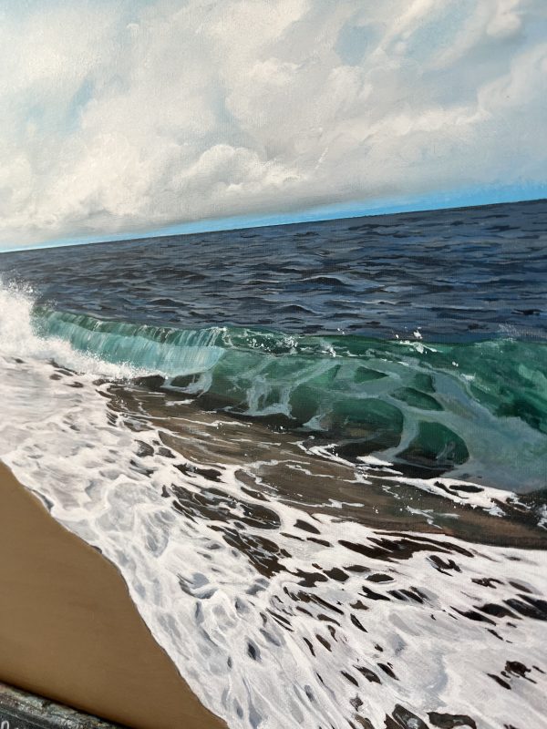Oil Painting 'Aquamarine' 16 inches x 12 inches - Image 3