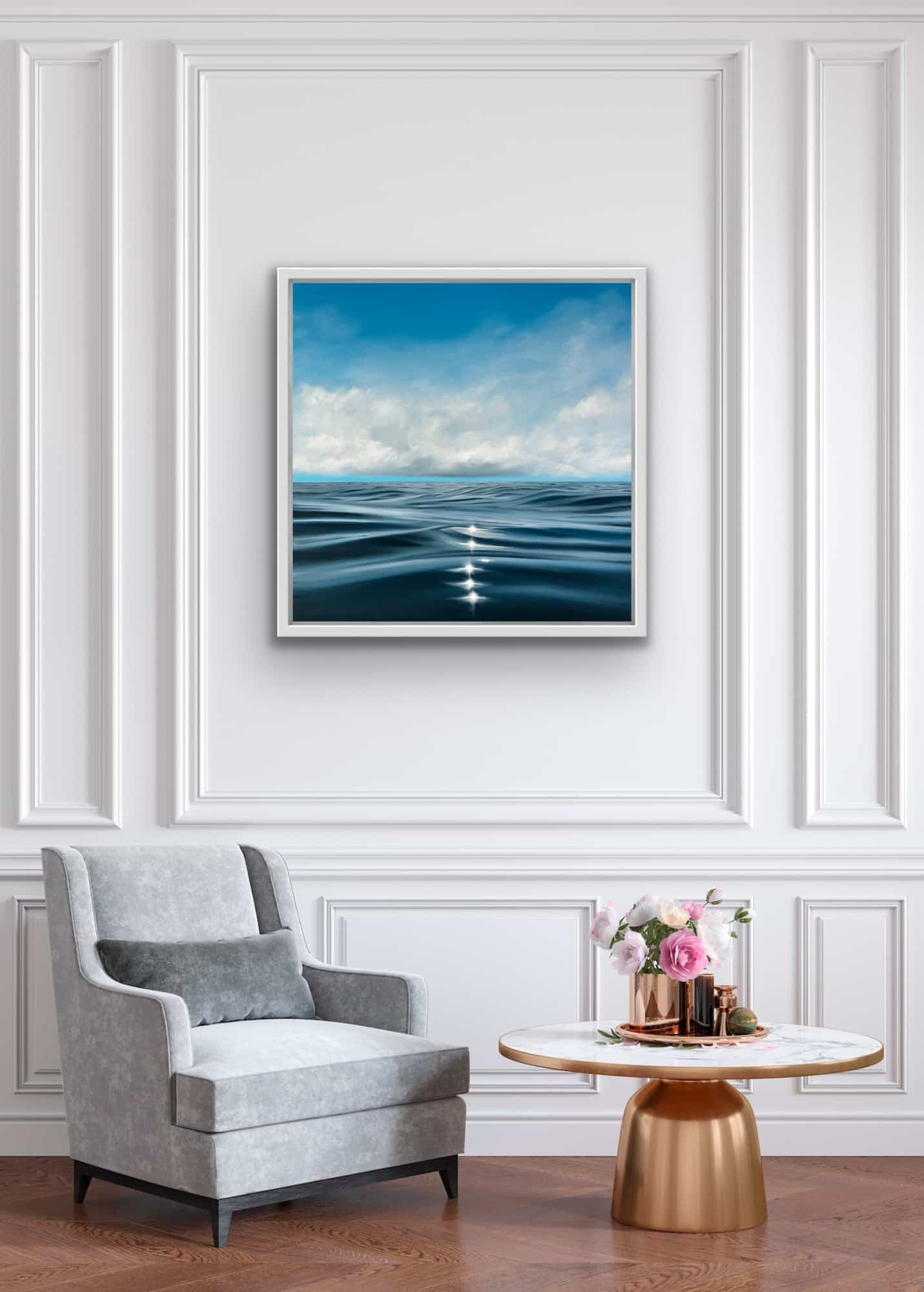 Oil Painting 'Azure' 50cm x 50cm - Image 2