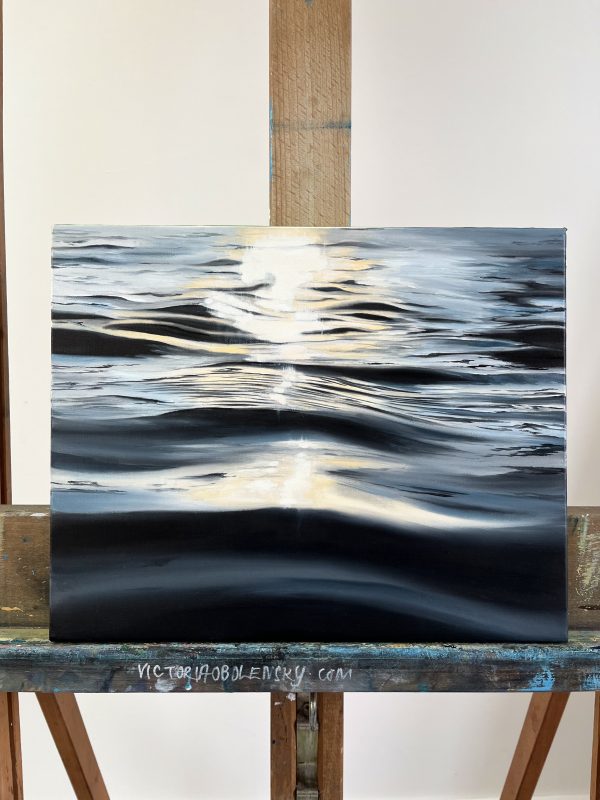 Oil Painting  30cm x 24cm Ocean Gold - Image 2