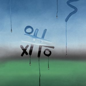 Oil Painting 'Noughts & Crosses' 40cm x 40cm