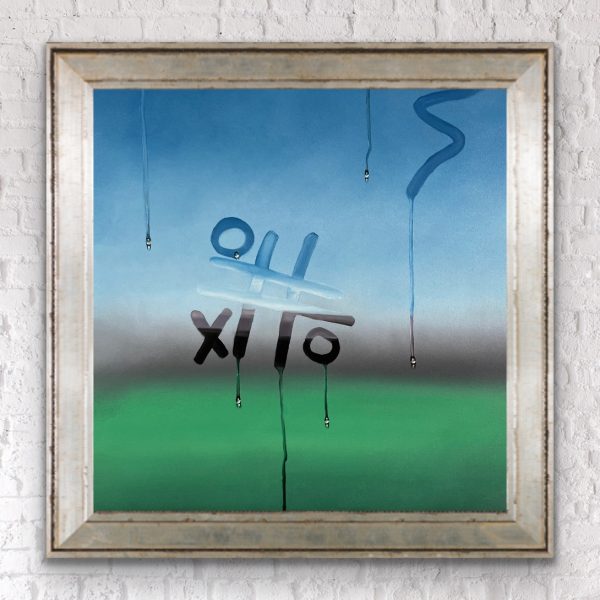 Oil Painting 'Noughts & Crosses' 40cm x 40cm - Image 7