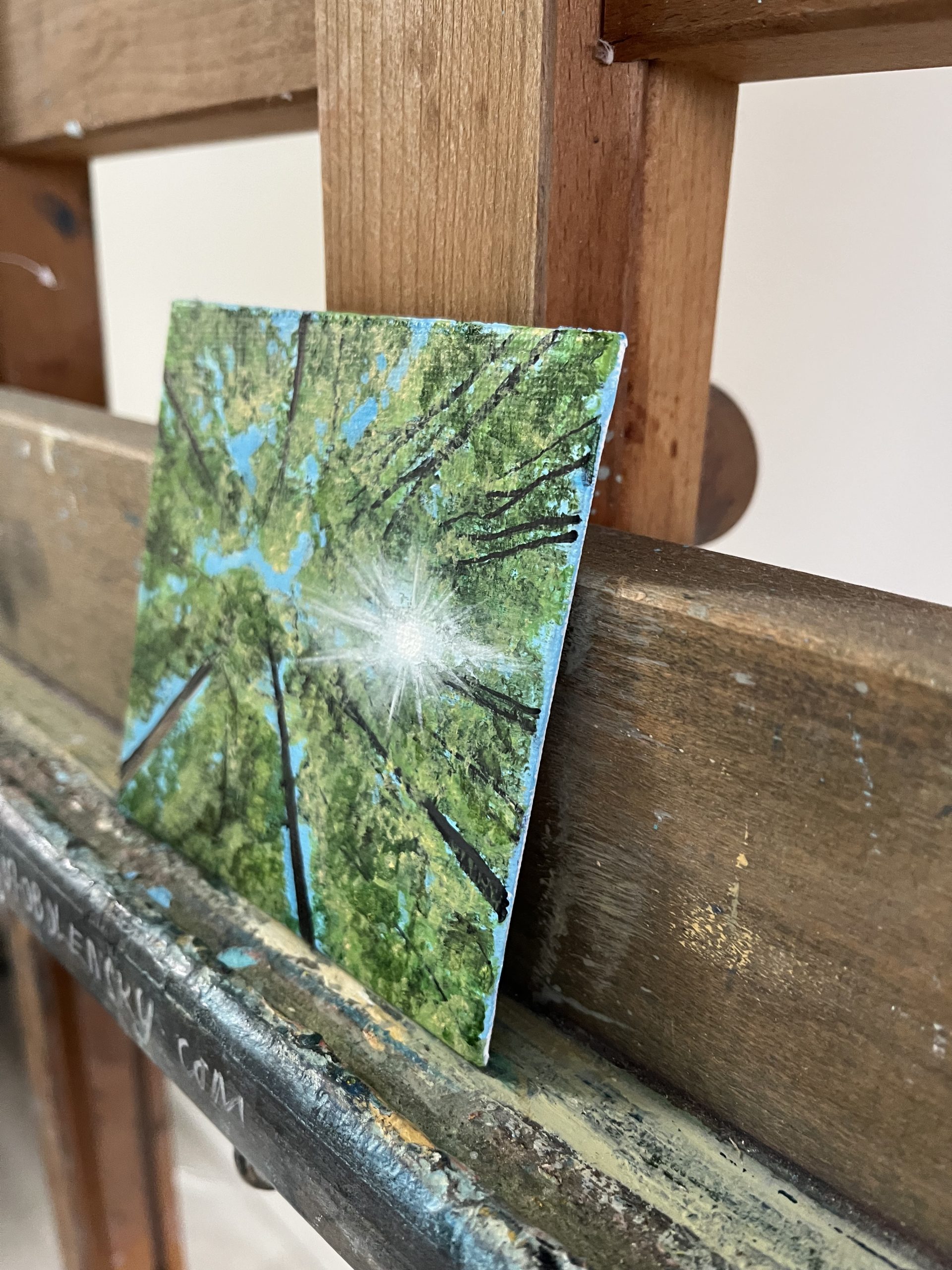 Oil Painting 'Always Hope' 15cm x 15cm - Image 3