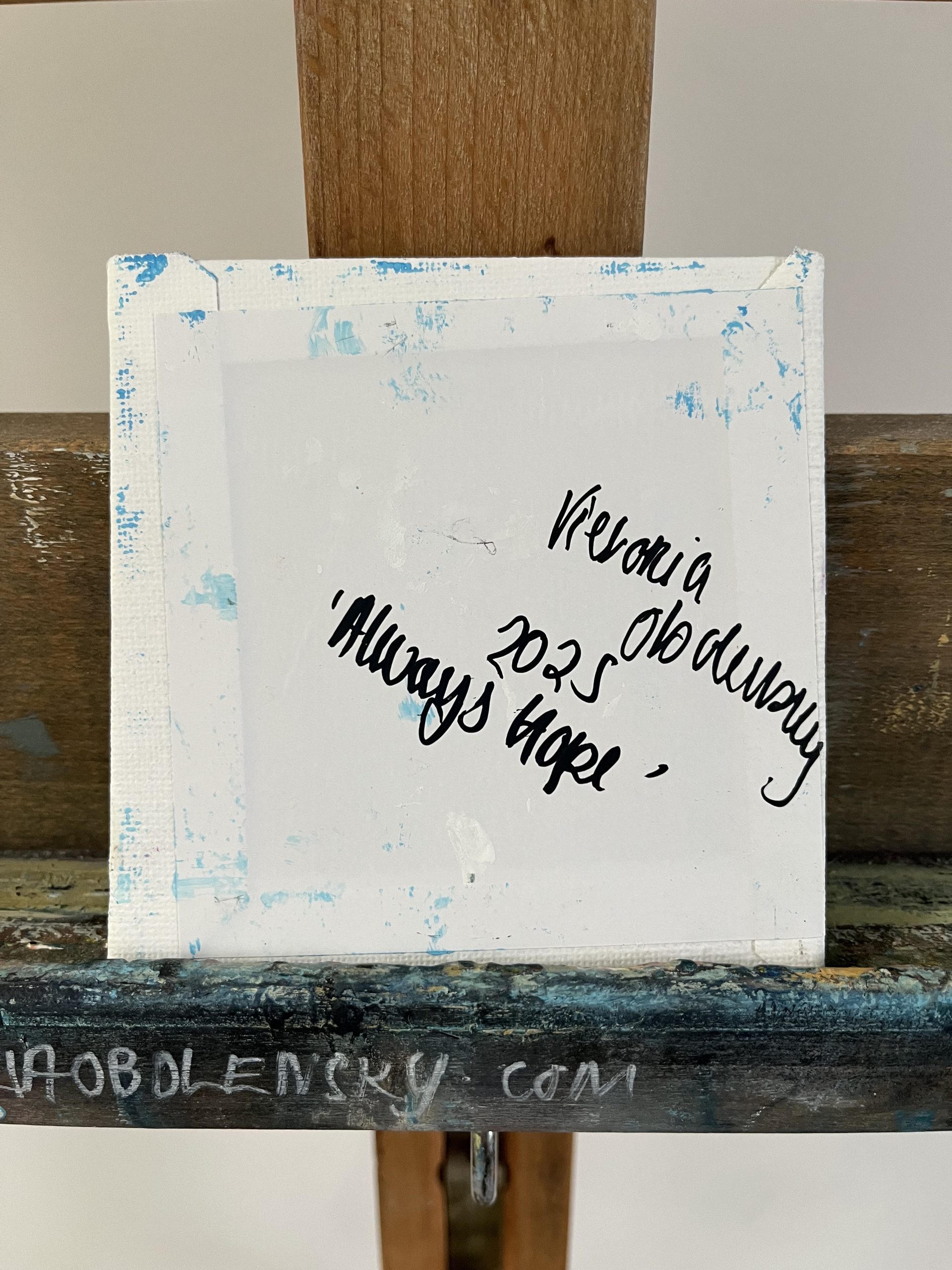 Oil Painting 'Always Hope' 15cm x 15cm - Image 5