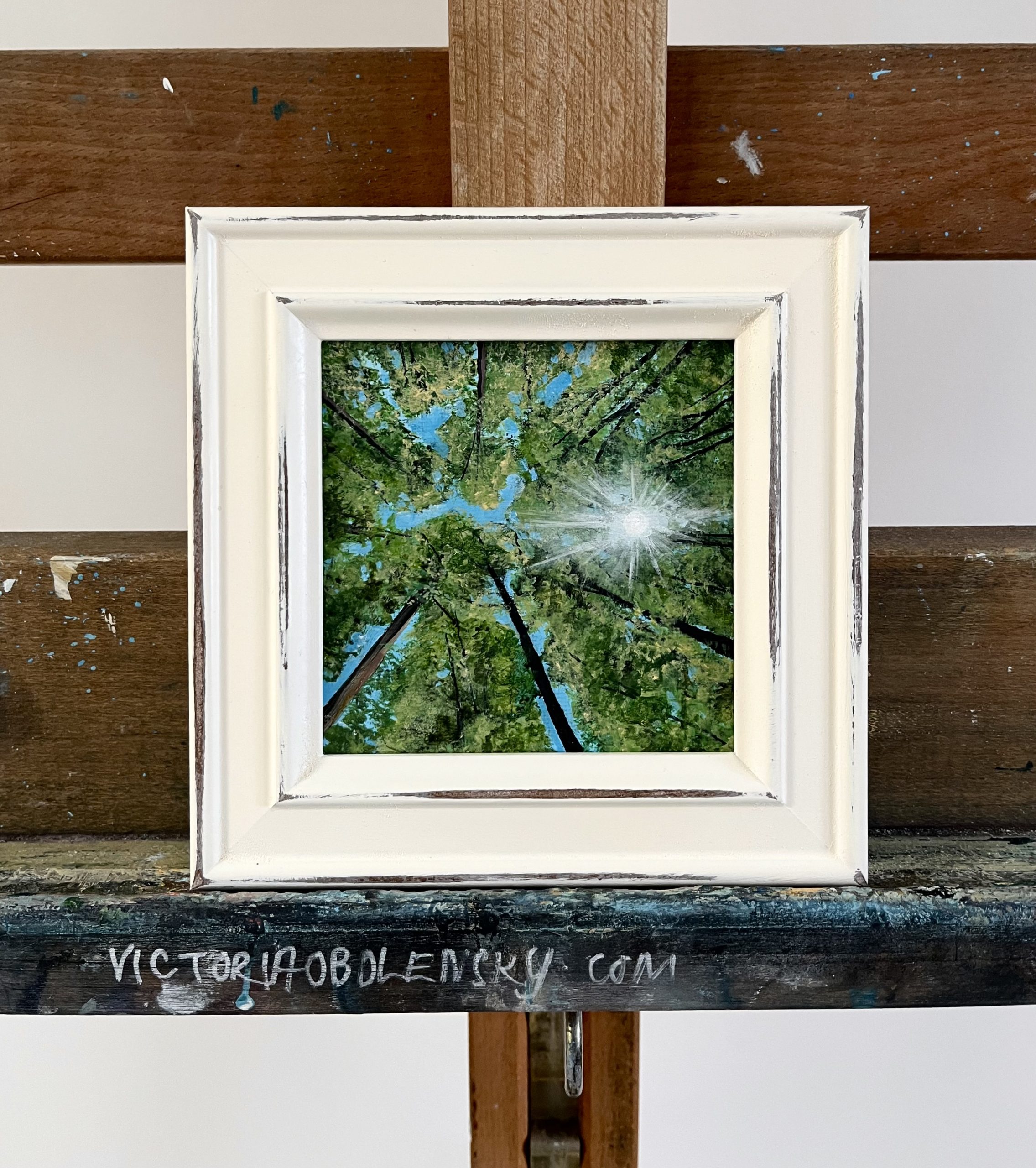 Oil Painting 'Always Hope' 15cm x 15cm - Image 2