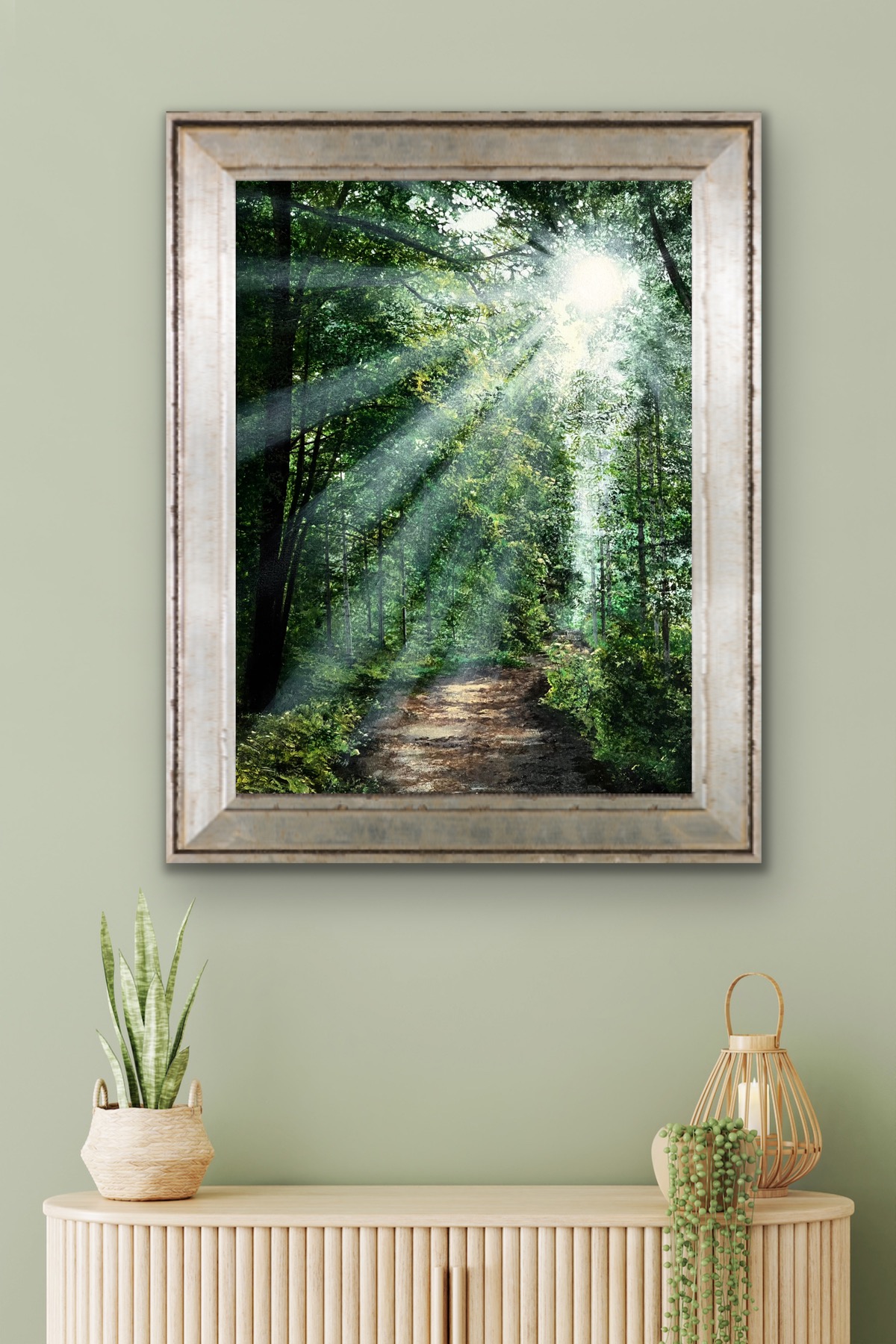 Acrylic Painting 'Nature's Secret' 40cm x 30cm - Image 3