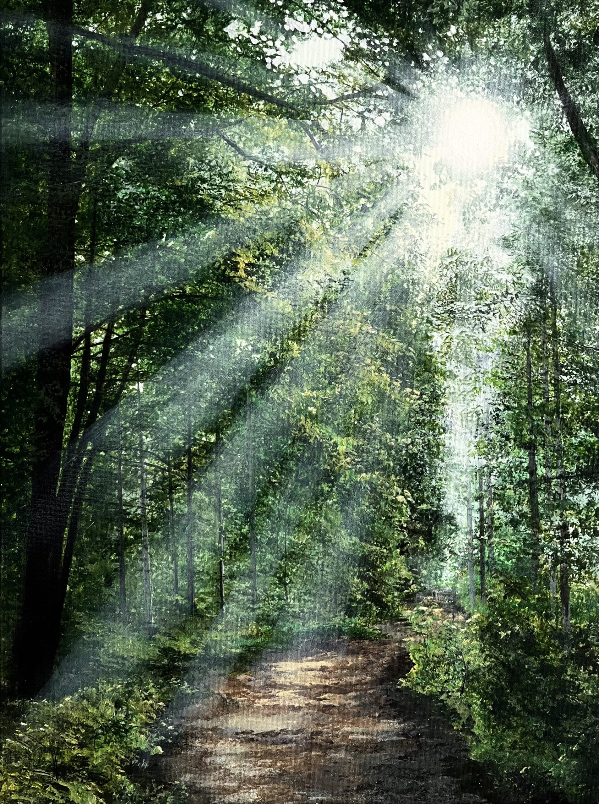 Acrylic Painting 'Nature's Secret' 16 inches x 12 inches