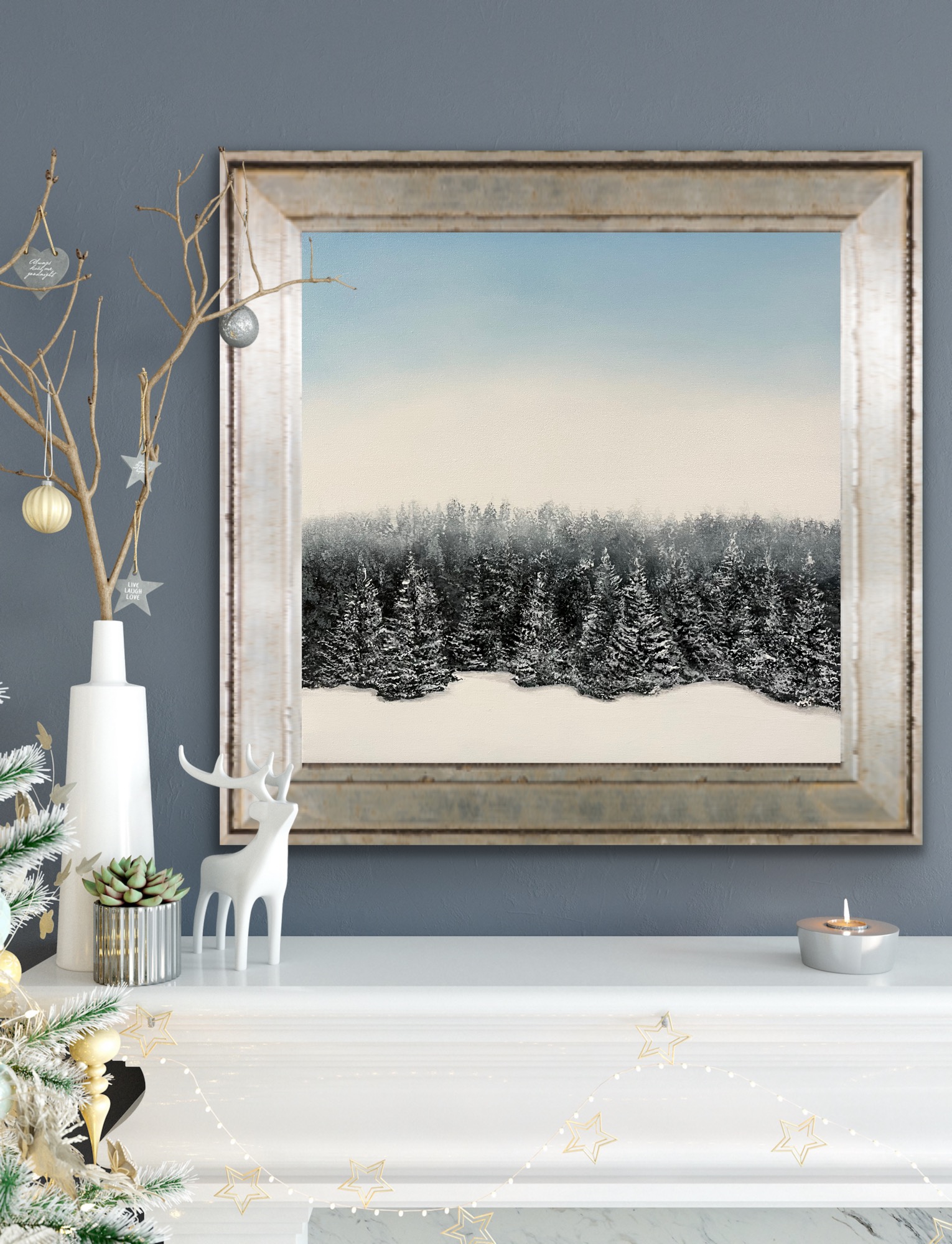 Oil Painting 30cm x 30cm 'Winter' - Image 5