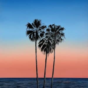 Oil Painting 'Palm Trees' 45cm x 35cm