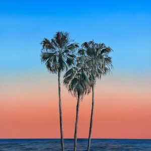 Oil Painting 'Palm Trees' 45cm x 35cm