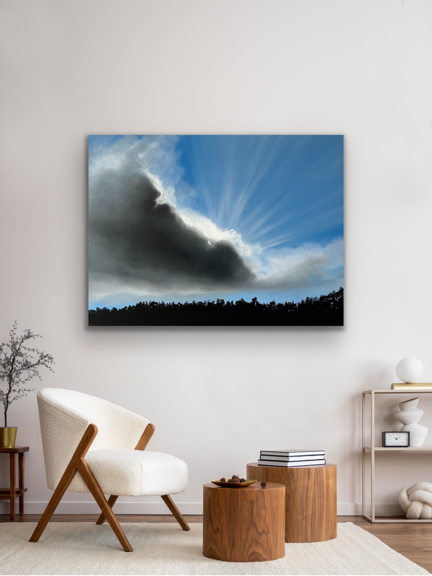 Oil Painting 'Light in the Dark' 61cm x 46cm - Image 6