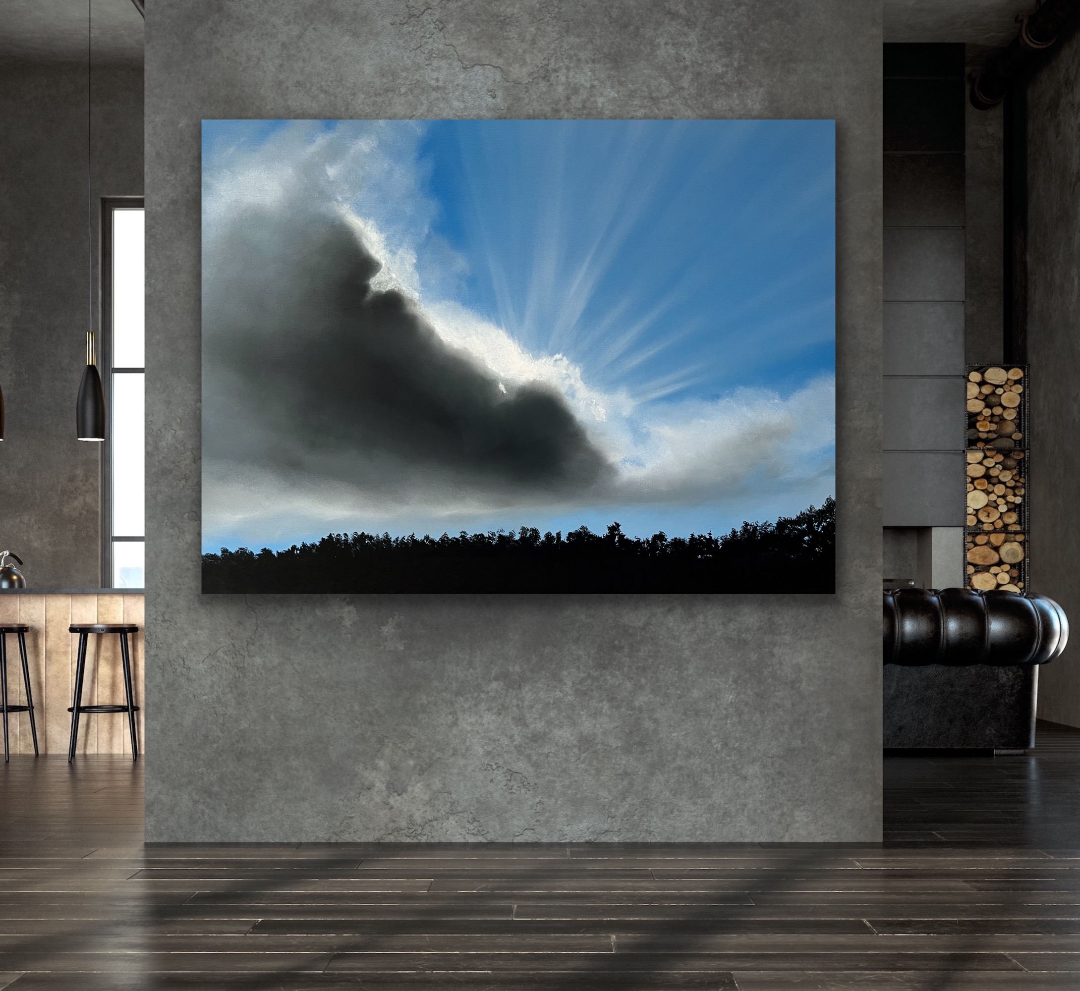 Oil Painting 'Light in the Dark' 61cm x 46cm - Image 4