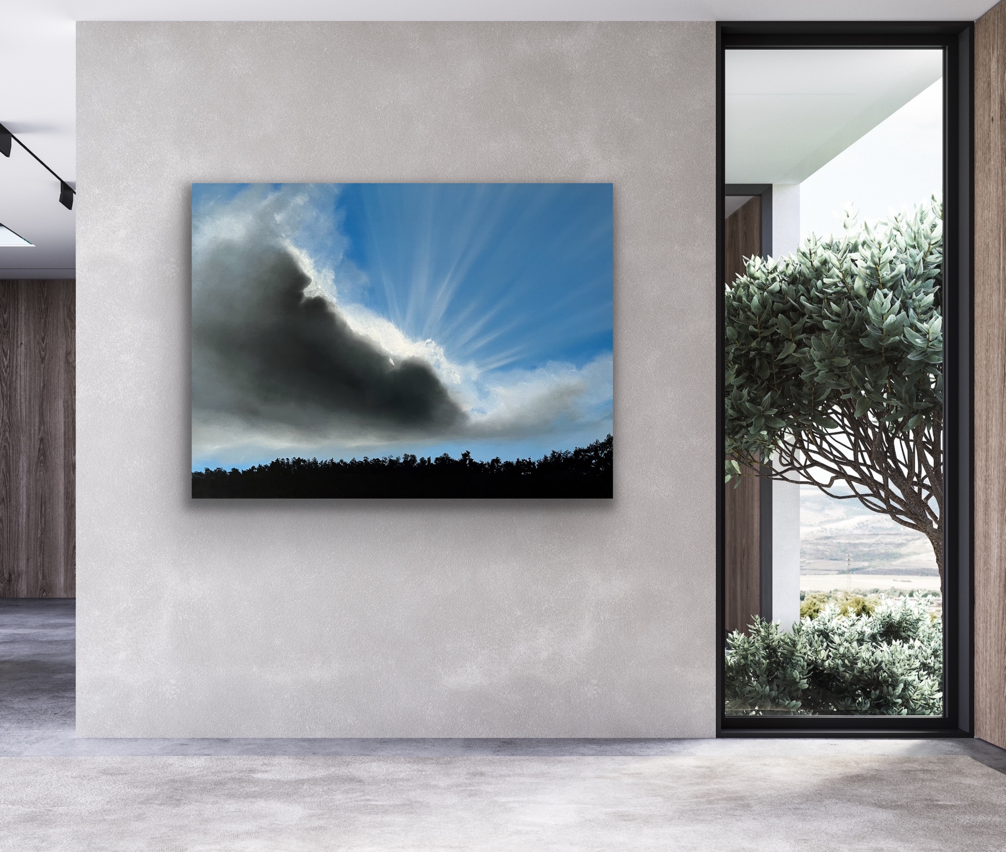 Oil Painting 'Light in the Dark' 61cm x 46cm - Image 3