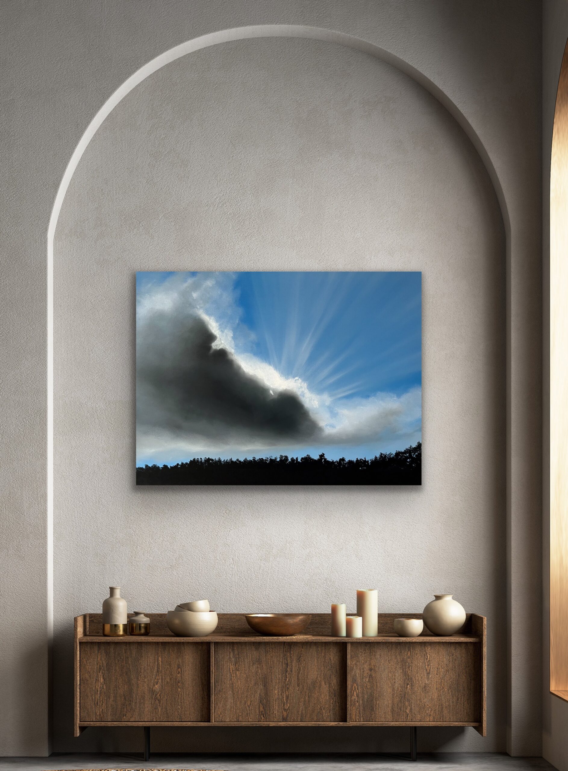 Oil Painting 'Light in the Dark' 61cm x 46cm - Image 2