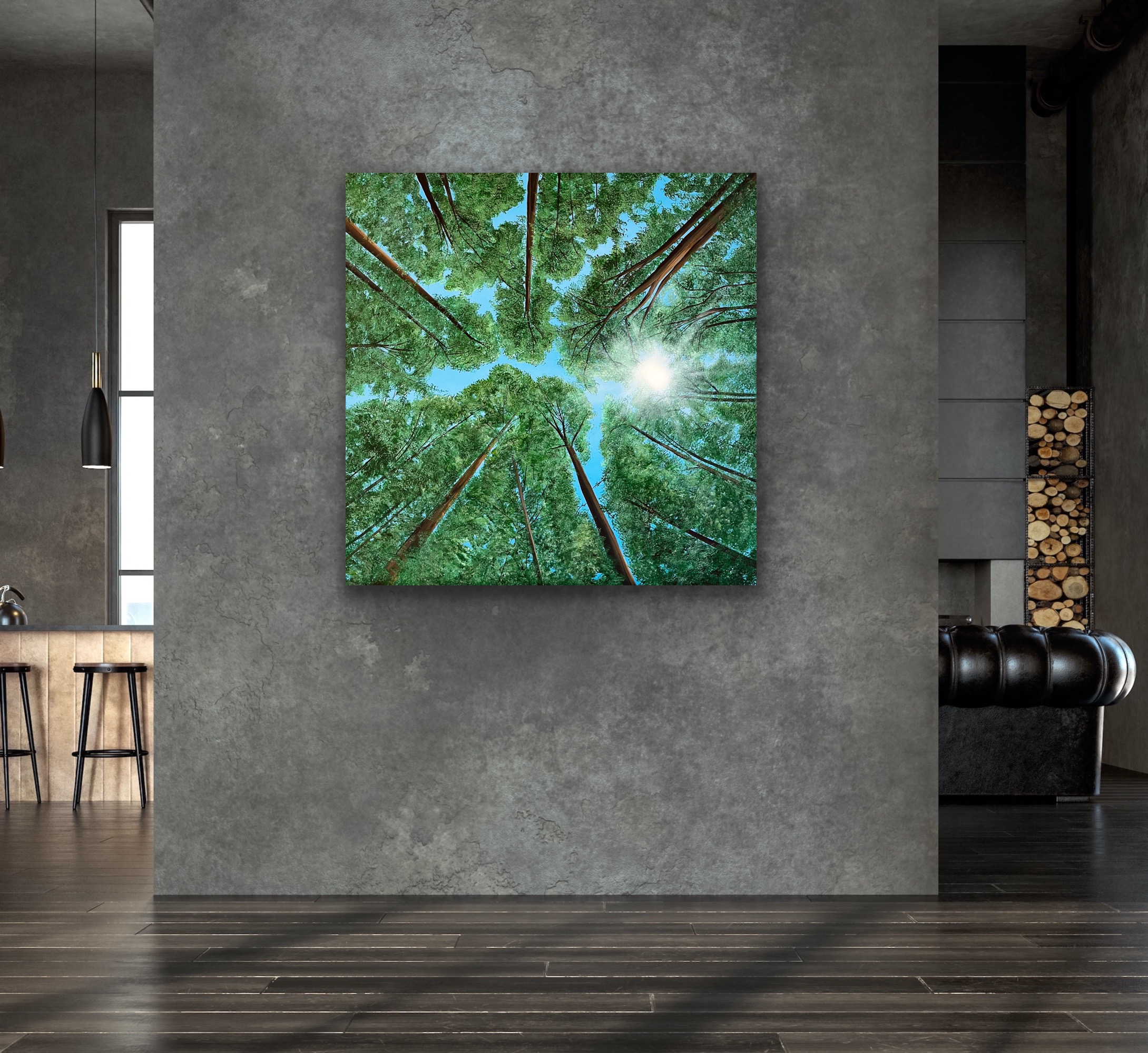 Oil Painting 'Heaven's Eye' 50cm x 50cm - Image 5