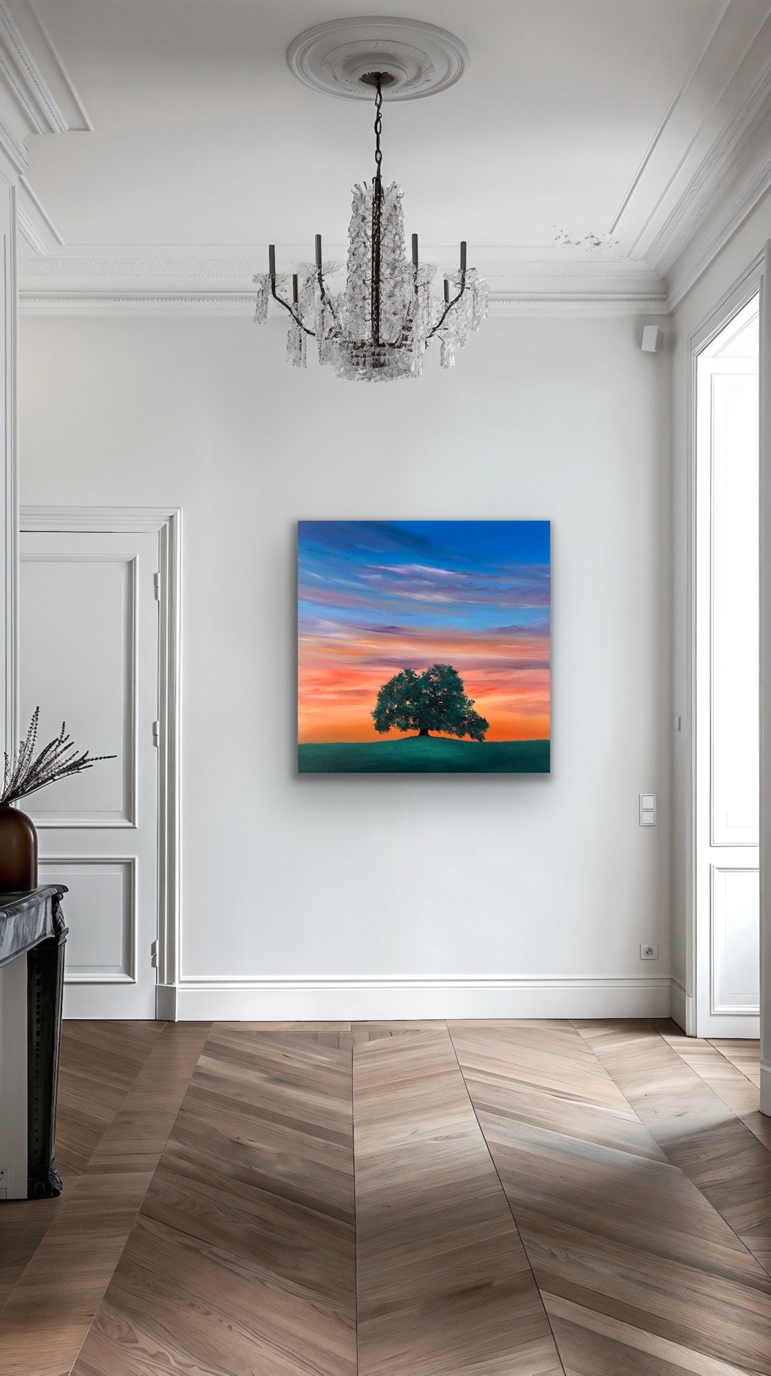 Oil Painting 'Dusk' 40cm x 40cm - Image 4