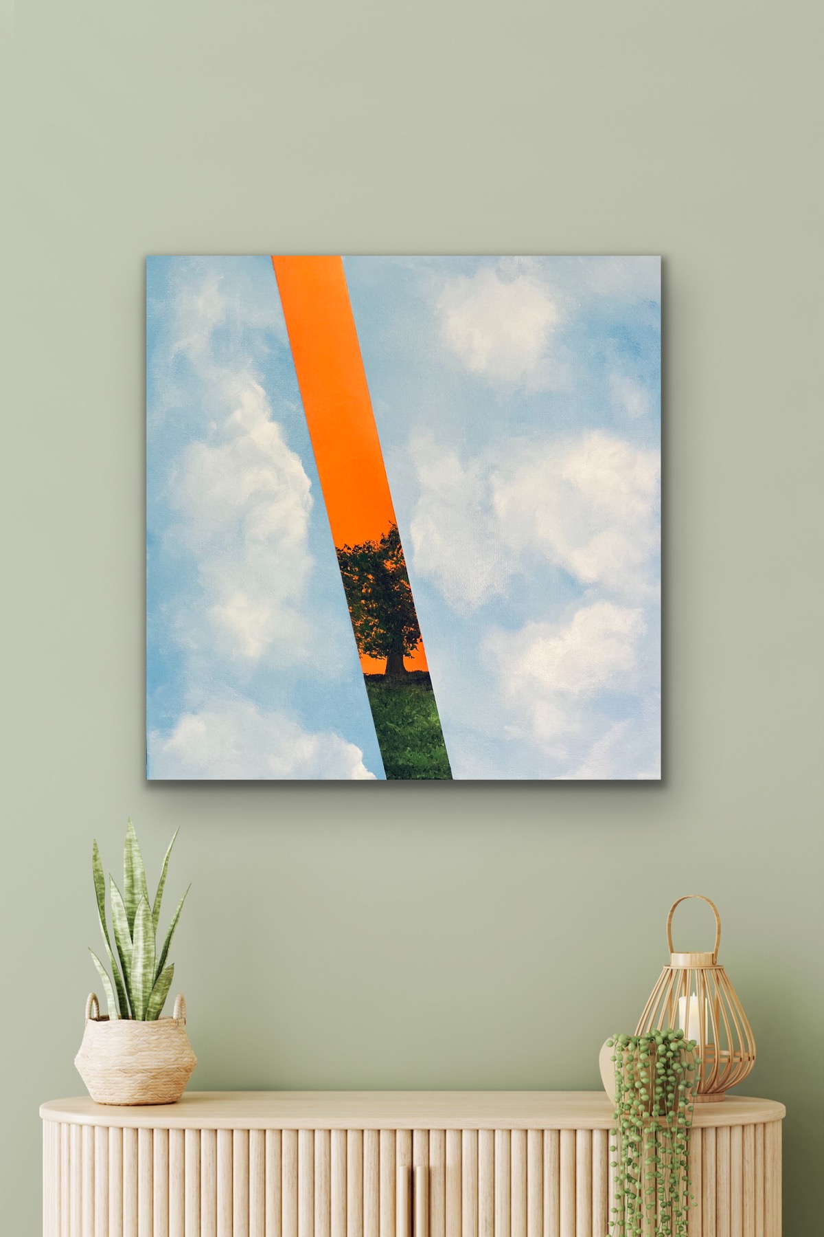 Oil Painting 'Perspective' 30cm x 30cm - Image 3