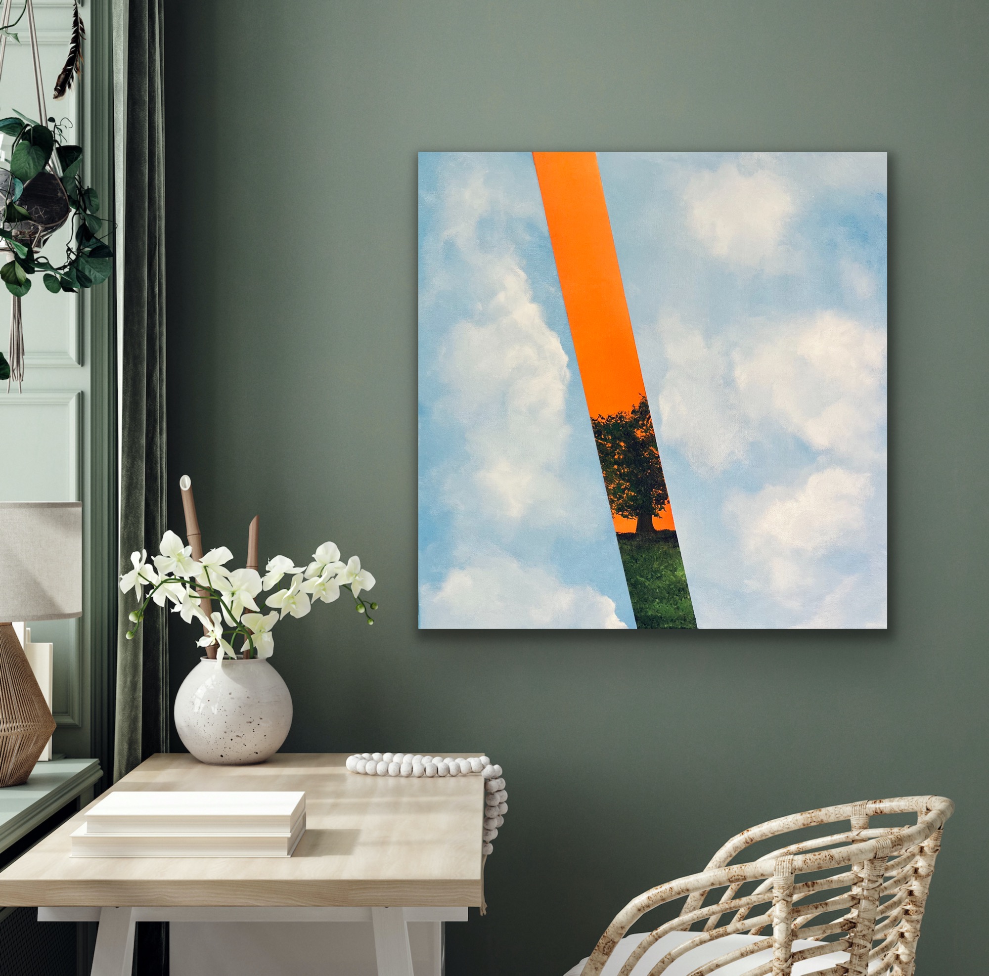 Oil Painting 'Perspective' 30cm x 30cm - Image 5