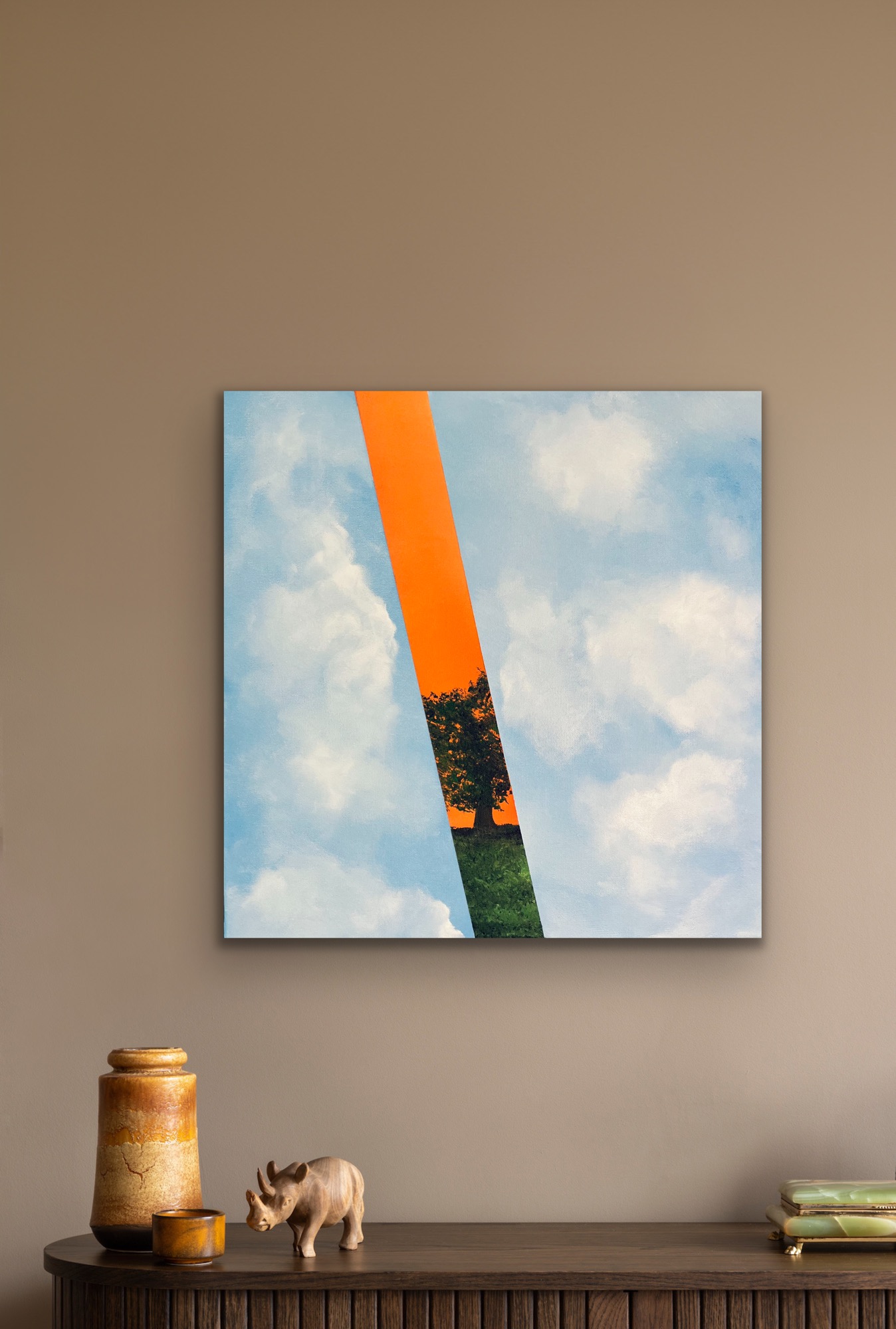 Oil Painting 'Perspective' 30cm x 30cm - Image 4