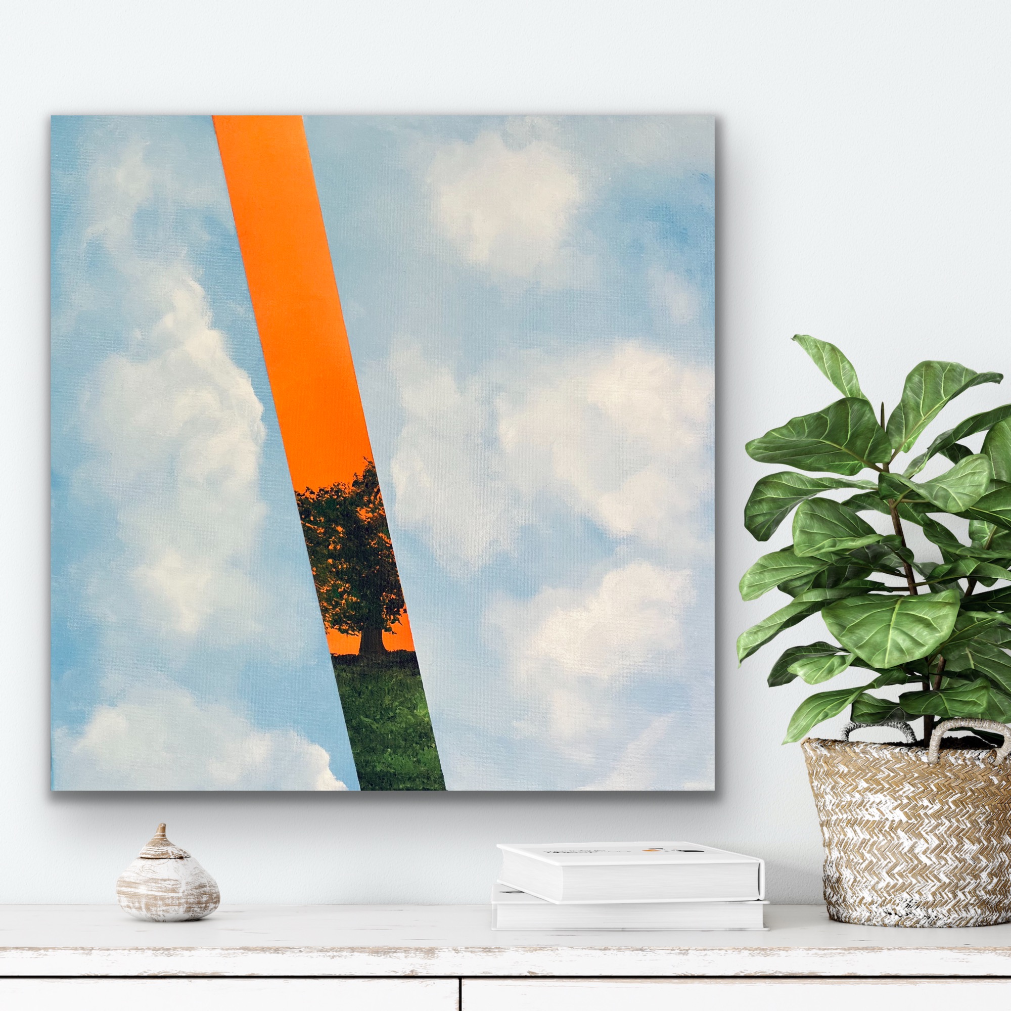 Oil Painting 'Perspective' 30cm x 30cm - Image 7