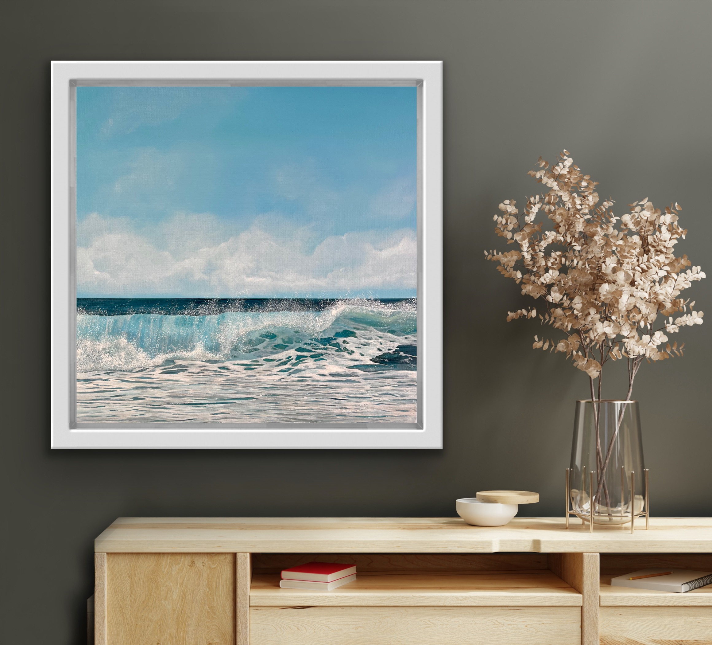 Oil Painting 'Summer' 30cm x 30cm - Image 9