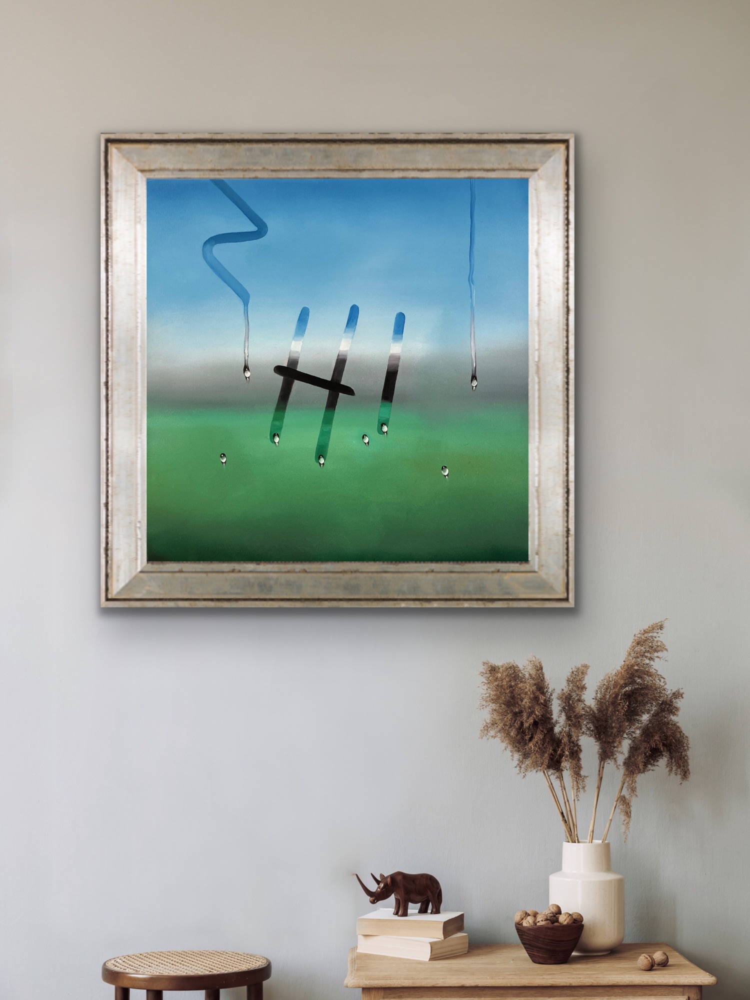 Oil Painting 'Through My Window Part 3' 30cm x 30cm - Image 6