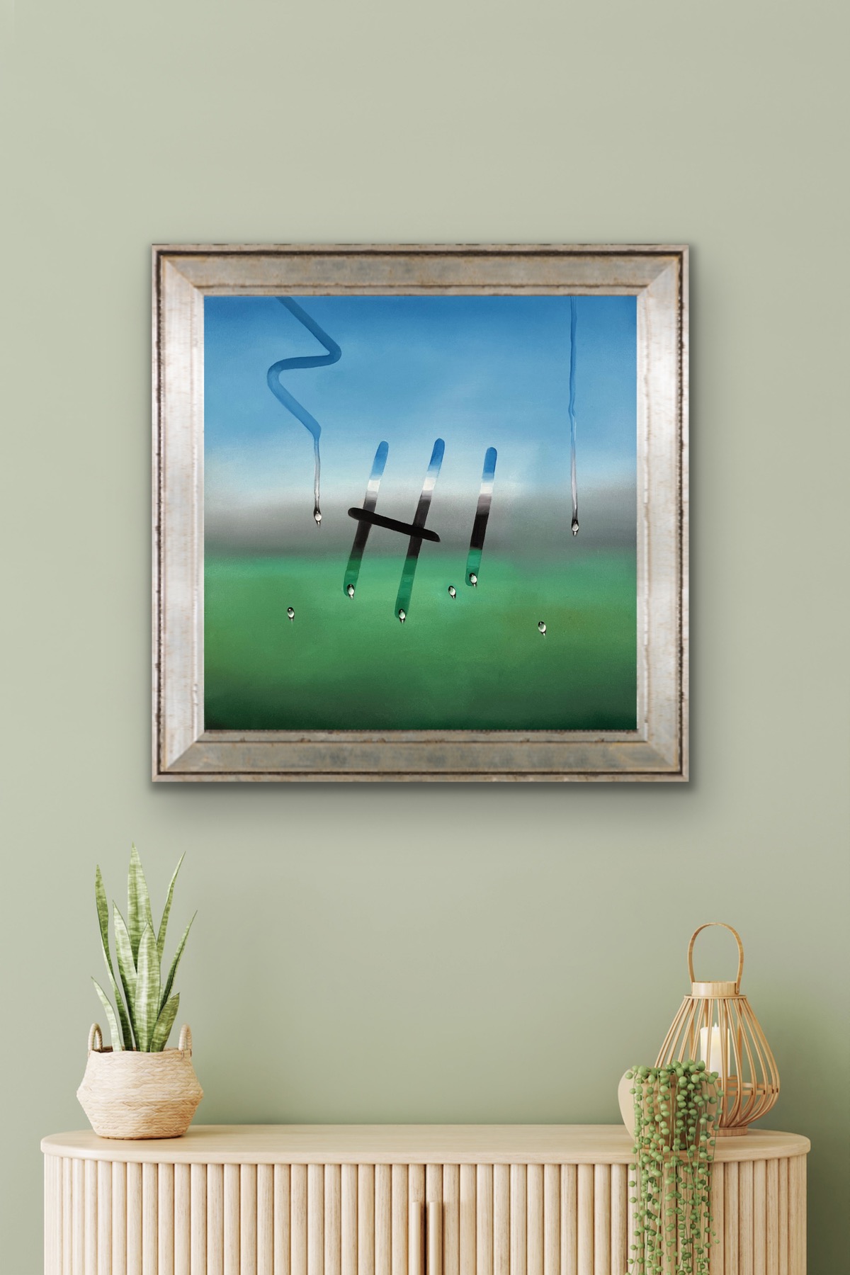Oil Painting 'Through My Window Part 3' 30cm x 30cm - Image 5