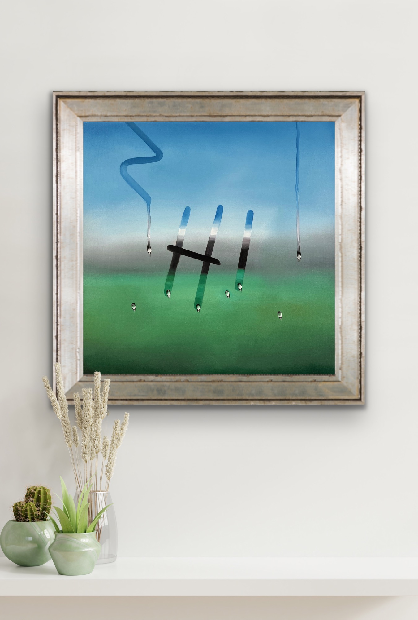Oil Painting 'Through My Window Part 3' 30cm x 30cm - Image 8