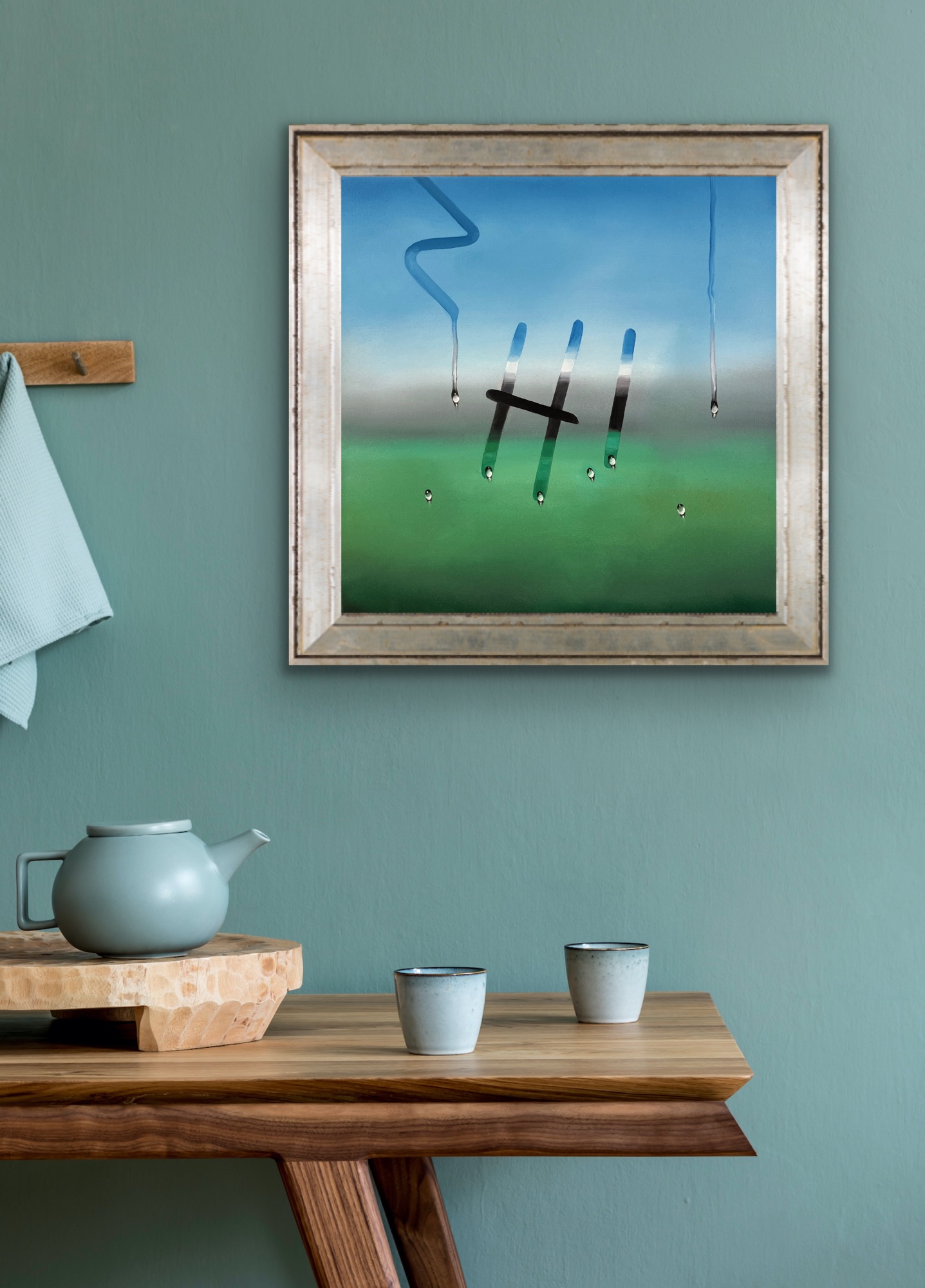 Oil Painting 'Through My Window Part 3' 30cm x 30cm - Image 4