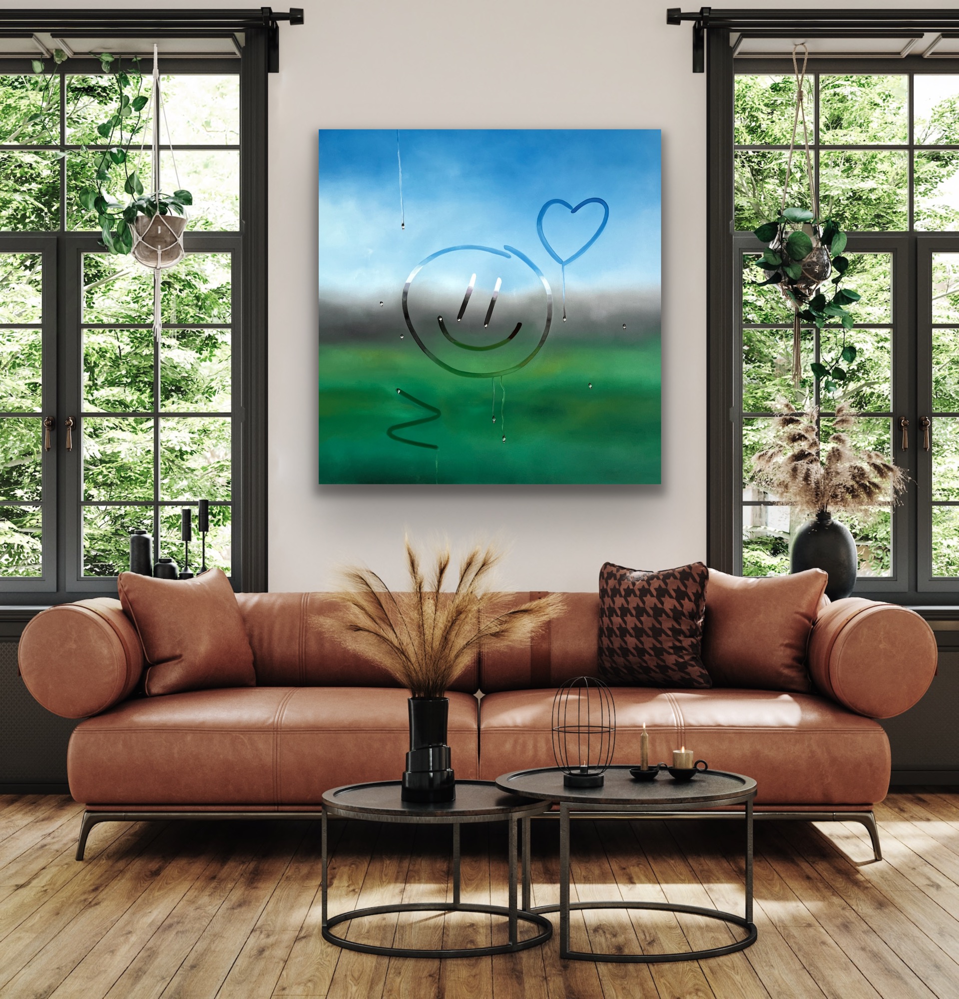 Oil Painting 'Misty Window' 60cm x 60cm - Image 5