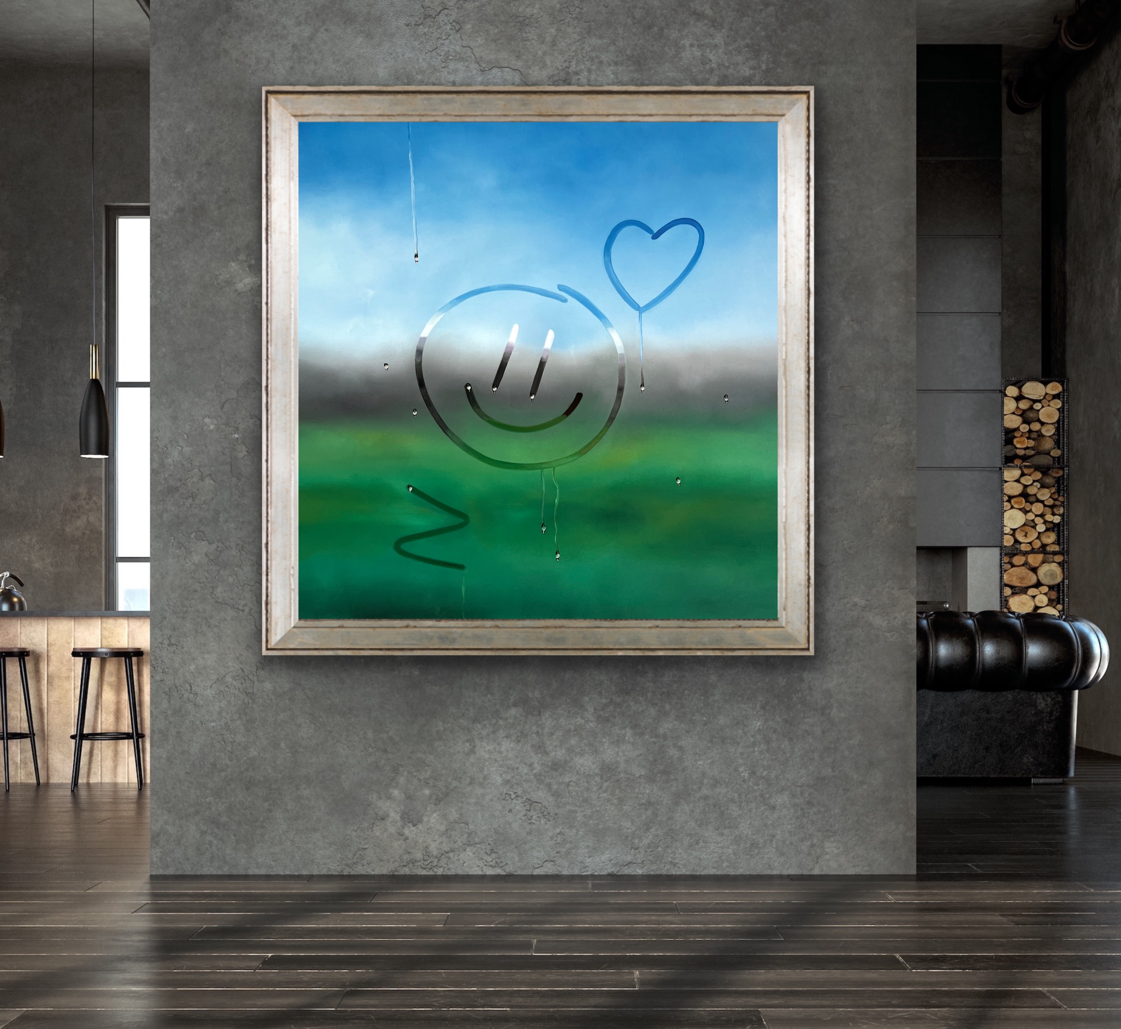 Oil Painting 'Misty Window' 60cm x 60cm - Image 7